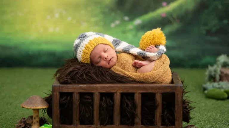 Baby sleeping in crib