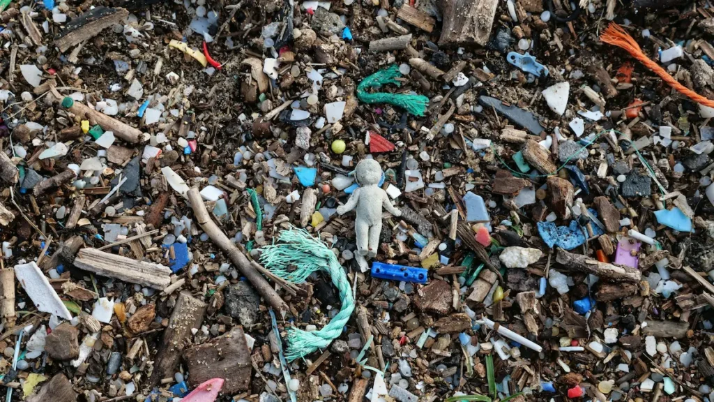 small pieces of plastic